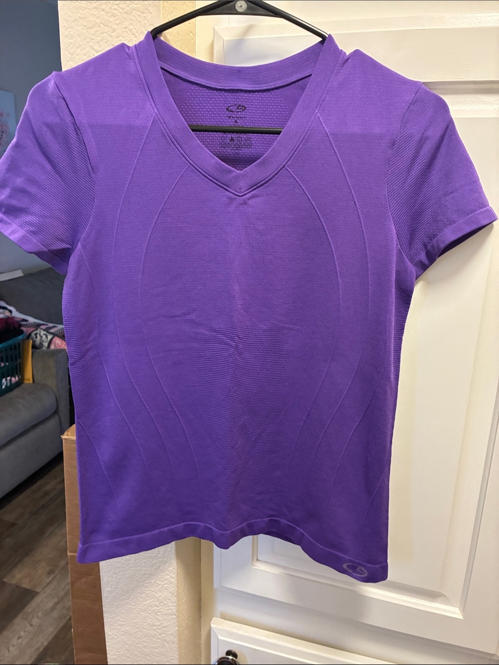 4 for $10 💗💗 C9 by Champion Purple dry fit  V-Neck short sleeve exercise top